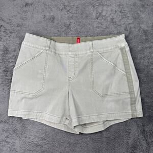 SPANX Shorts Twill Pull On L Olive Green 4" Inseam Outdoor Hiking Casual1